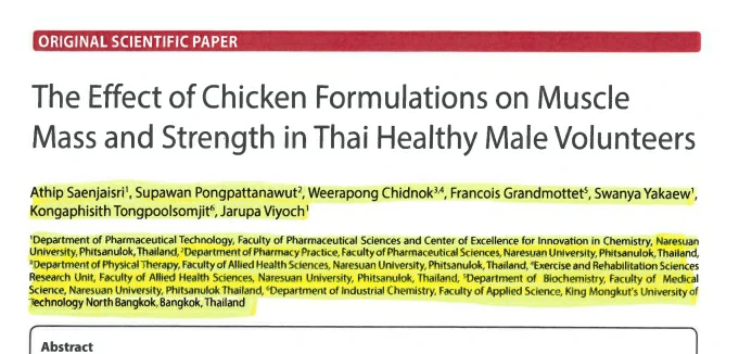 The Effect of Chicken Formulations on Muscle